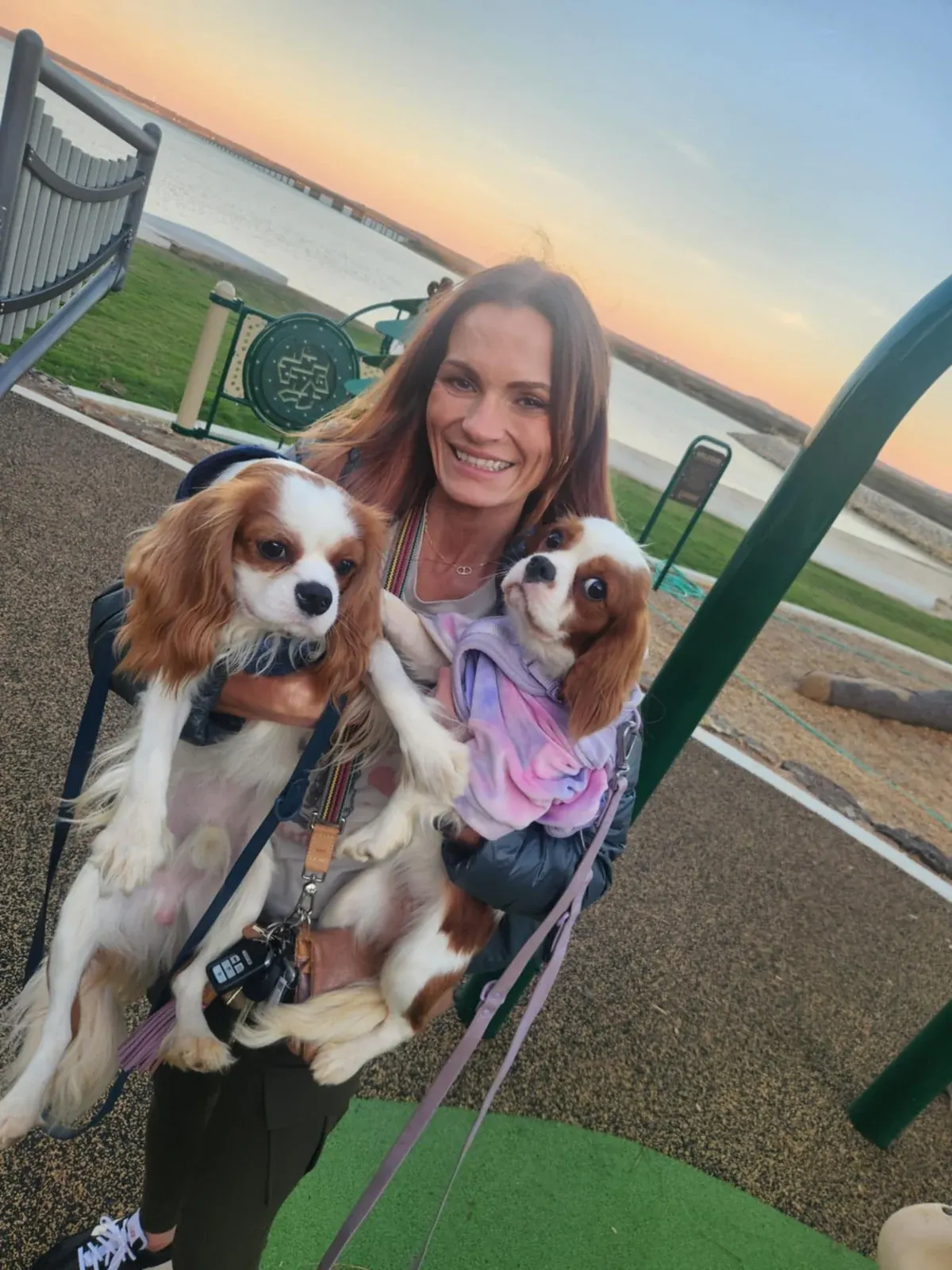 The Toledo Bend Cavaliers family with their dogs